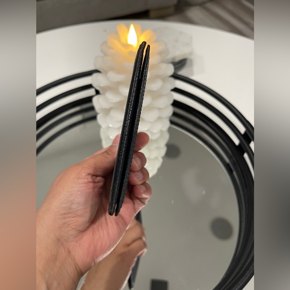 SAINT LAURENT Black Leather & Logo Small Wallet mn - Picture 6 of 9